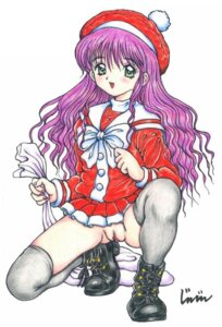 Rating: Explicit Score: 0 Tags: 1girls christmas copyright_request female jinjin no_panties purple_hair pussy rule34 thighhighs uncensored User: bunchy7s