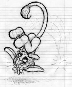 Rating: Questionable Score: 0 Tags: backflip black_and_white butt dipodid e621 female flower graphite_(artwork) jerboa lined_paper mammal monochrome plant prince_karo rodent solo tail traditional_media_(artwork) upside_down User: bunchy7s