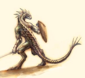 Rating: Safe Score: 0 Tags: anthro armor biped claws clothing digitigrade e621 gauntlets gloves handwear holding_melee_weapon holding_object holding_sword holding_weapon lizard male melee_weapon mostly_nude muscular muscular_anthro muscular_male reptile scalie shield simple_background solo standing sword unconvincing_armor unknown_artist warrior weapon white_background yellow_eyes User: bunchy7s