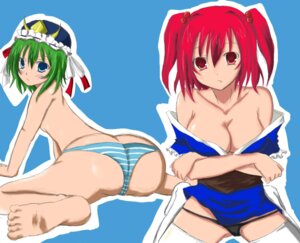 Rating: Questionable Score: 0 Tags: ass ass_cleavage ass_crack barefoot blush breasts butt_crack cleavage crossed_arms dogeza_emon eiki_shiki female komachi_onozuka lowleg lowleg_panties panties red_eyes rule34 striped striped_panties thighhighs touhou underwear undressing User: bunchy7s
