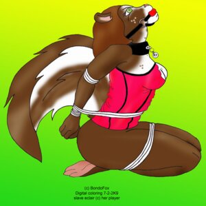 Rating: Explicit Score: 0 Tags: anthro ball_gag bdsm bondage bondofox_(artist) bound e621 female gag gagged mammal mephitid skunk slave solo submissive submissive_female tail User: bunchy7s