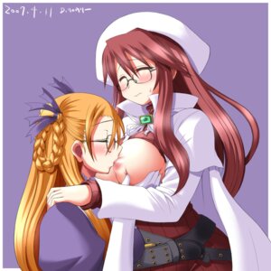 Rating: Questionable Score: 0 Tags: 2girls aliese aty belt beret blush braid breast_sucking breastfeeding breasts brooch cape closed_eyes d_kurouri elbow_gloves female glasses gloves hair_ribbon hat jewelry large_breasts long_hair multiple_females multiple_girls orange_hair red_hair ribbon rule34 shirt_lift summon_night summon_night_3 sweat yuri User: bunchy7s