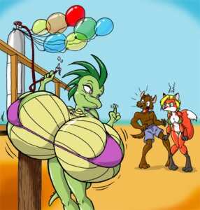 Rating: Questionable Score: 0 Tags: anthro beach beach_rivalry big_breasts bikini breasts canid canine canis clothed clothing comic dipstick_tail e621 female fox greyofpta group hose hose_inflation huge_breasts hyper hyper_breasts iguana iguanid inflation juston_decristofaro lizard male mammal markings outside reptile scalie seaside skimpy sky swimwear tail tail_markings toony two-piece_swimsuit wolf User: bunchy7s