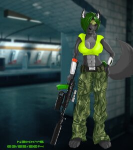 Rating: Safe Score: 0 Tags: 2014 abs anthro barefoot battlefield big_breasts biped breasts camo camo_print canid canine canis e621 eyewear feet female glasses gun hair kristine_blackburn looking_at_viewer mammal n3xxys operation_metro ranged_weapon solo standing weapon wolf User: bunchy7s