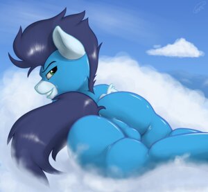 Rating: Questionable Score: 0 Tags: blue_body blue_feathers blue_hair bodysuit bulge butt clothing cloud e621 equid equine feathered_wings feathers feral friendship_is_magic glistening green_eyes hair hasbro hi_res latex looking_at_viewer looking_back lying male mammal my_little_pony mythological_creature mythological_equine mythology on_front outside pegasus pose seductive skinsuit skipsy sky skyscape smile soarin_(mlp) solo suit tail teeth tight_clothing wings wonderbolts_(mlp) User: bunchy7s