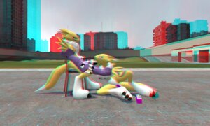 Rating: Explicit Score: 0 Tags: 3d_(artwork) anaglyph anthro bandai_namco black_sclera blush breasts canid canine digimon digimon_(species) digital_media_(artwork) dipstick_tail duo e621 female fur garry's_mod genitals male male/female mammal markings midnasex nipples penis renamon stereogram tail tail_markings white_body white_fur yellow_body yellow_fur User: bunchy7s