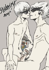 Rating: Explicit Score: 0 Tags: 2012 2boys artist_request artist_signature closed_eyes dave_strider dirk_strider frottage grey_background handjob homestuck incest lil_cal_(homestuck) male male_only ms_paint_adventures naked nipples orange_eyes penis puppet rule34 short_hair source_request sunglasses white_hair white_skin yaoi User: bunchy7s