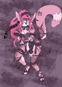 Rating: Safe Score: 0 Tags: accessory anthro arrow_(weapon) bow_(weapon) collar e621 ear_piercing female fur hi_res leather piercing pink_body pink_fur ranged_weapon shebeast solo tail tattoo warrior weapon User: bunchy7s