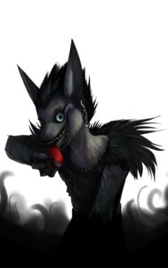 Rating: Safe Score: 0 Tags: 5_fingers alternate_species alternative_fashion anthro apple asian_mythology black_hair blue_eyes claws clothed clothing death_note deity demon digital_media_(artwork) e621 ear_piercing east_asian_mythology fingers food front_view fruit fur furrification goth grey_body grey_fur hair half-length_portrait holding_food holding_object japanese_mythology licking male mythology parody piercing plant portrait ryuk_(death_note) sharp_teeth shinigami short_hair simple_background smile solo staples teeth tongue tongue_out white_background wingless_chimera User: bunchy7s