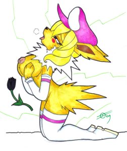 Rating: Explicit Score: 0 Tags: anthro blush breasts cosplay domino_(pokemon) eeveelution female furry hat jolteon large_breasts nintendo nipples pokemon pokemon_(species) rule34 User: bunchy7s