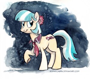 Rating: Safe Score: 0 Tags: 2014 accessory blue_eyes blue_hair coco_pommel_(mlp) collar cutie_mark e621 earth_pony equid equine female feral flower flower_in_hair friendship_is_magic full-length_portrait hair hair_accessory hasbro horse kenket looking_at_viewer mammal mixed_media multicolored_hair my_little_pony necktie painting_(artwork) pen_(artwork) plant pony portrait quadruped raised_leg shirt_collar side_view smile solo sophiecabra standing text traditional_media_(artwork) traditional_painting_(artwork) traditional_watercolor_(artwork) two_tone_hair url watercolor_(artwork) white_hair User: bunchy7s
