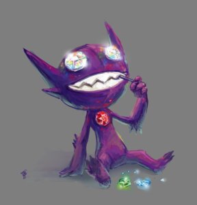Rating: Safe Score: 0 Tags: alpha_channel ambiguous_gender e621 gem generation_3_pokemon grin humanoid meandmyrobot monster multicolored_eyes nintendo pokemon pokemon_(species) purple_body sableye simple_background smile solo teeth toothpick transparent_background unusual_eyes User: bunchy7s