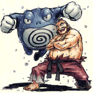 Rating: Safe Score: 0 Tags: 1:1 4_fingers 5_fingers barefoot belly belt blue_body blue_skin bottomwear brown_hair chuck's_poliwrath chuck_(pokemon) clothed clothing crossed_arms duo e621 facial_hair feet fingers fist generation_1_pokemon gym_leader hair human jumping looking_at_viewer low_res male mammal may_dog muscular mustache nintendo nude open_mouth open_smile pants pokemon pokemon_(species) poliwrath short_hair simple_background smile tan_body tan_skin toony topless water wet white_background white_body white_skin User: bunchy7s