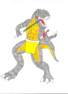 Rating: Questionable Score: 0 Tags: anthro arrow_(weapon) arrowed blood bodily_fluids bottomwear chris-sowden claws clothed clothing dinosaur e621 hi_res loincloth male prehistoric_species ranged_weapon reptile saurischian scalie simple_background solo tail theropod toe_claws topless traditional_media_(artwork) tyrannosaurid tyrannosauroid tyrannosaurus tyrannosaurus_rex weapon white_background white_claws wounded yellow_bottomwear yellow_clothing User: bunchy7s