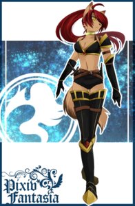 Rating: Safe Score: 0 Tags: anthro armor canid canine e621 female hair hi_res kubikitsune long_hair mammal melee_weapon pixiv_fantasia red_hair solo sword tail weapon yellow_eyes User: bunchy7s