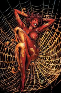 Rating: Questionable Score: 0 Tags: arachnid arachnophilia arthropod arthropod_webbing breasts e621 feet female greg_land hair hindpaw humanoid insect marvel monster_girl_(genre) nell_ruggles not_furry nude paws red_body red_hair red_skin solo spider spider-woman spider_web User: bunchy7s