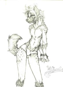 Rating: Questionable Score: 0 Tags: anthro bdsm bondage bound clothing e621 female greyscale hyena mammal monochrome pose seiokou sketch smile solo spots spotted_hyena submissive submissive_female tail underwear User: bunchy7s