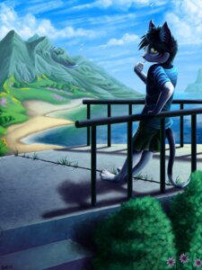 Rating: Safe Score: 0 Tags: 2013 3:4 anthro avian beach bird black_body black_fur clothed clothing concrete conditional_dnp detailed_background digital_media_(artwork) domestic_cat e621 faraden felid feline felis flower fur grass hi_res holding_object leaning leaning_backward legacy_(ratte) looking_at_viewer looking_back male mammal mountain new_faraden object_in_mouth outside pink_nose plant railing ratte rear_view sand scenic_view sea seaside shrub signature silas_(ratte) sky solo wallpaper water white_body white_fur yellow_eyes young young_anthro User: bunchy7s
