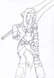 Rating: Safe Score: 0 Tags: anthro armor barbarian bodypaint e621 equid equine evangle face_paint fan_character female hasbro horse mammal melee_weapon my_little_pony pony roleplay solo stuttercry sword tail weapon User: bunchy7s