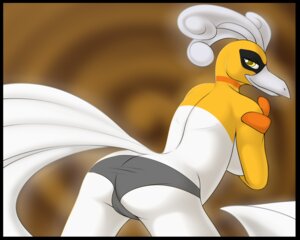 Rating: Questionable Score: 0 Tags: 2014 5:4 anthro anthrofied avian beak ben300 bent_over biped bird black_border border breasts clothed clothing e621 european_mythology feathers female generation_2_pokemon greek_mythology ho-oh legendary_pokemon looking_at_viewer looking_back mythological_avian mythological_bird mythological_creature mythological_firebird mythology nintendo non-mammal_breasts phoenix pokemon pokemon_(species) pokemorph rear_view shiny_pokemon side_boob solo standing topless underwear white_body white_feathers yellow_eyes User: bunchy7s