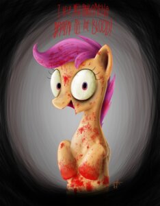 Rating: Questionable Score: 0 Tags: 2012 blood bodily_fluids e621 english_text equid equine feathered_wings feathers female friendship_is_magic hair hasbro looking_at_viewer mammal my_little_pony mythological_creature mythological_equine mythology nightmare_fuel orange_body orange_feathers pegasus purple_eyes purple_hair scootaloo_(mlp) simple_background solo text unknown_artist wings young User: bunchy7s Rating: Questionable Score: 0 Tags: 2012 blood bodily_fluids e621 english_text equid equine feathered_wings feathers female friendship_is_magic hair hasbro looking_at_viewer mammal my_little_pony mythological_creature mythological_equine mythology nightmare_fuel orange_body orange_feathers pegasus purple_eyes purple_hair scootaloo_(mlp) simple_background solo text unknown_artist wings young User: bunchy7s