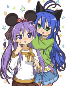 Rating: Safe Score: 0 Tags: blue_eyes blue_hair blush bottomwear clothed clothing duo e621 fake_cat_ears fake_ears fake_mouse_ears female female/female grandfathered_content green_eyes hair human human_only kagami_hiiragi kink_(artist) konata_izumi long_hair lucky_star mammal not_furry purple_hair shirt shorts simple_background star topwear white_background User: bunchy7s Rating: Safe Score: 0 Tags: blue_eyes blue_hair blush bottomwear clothed clothing duo e621 fake_cat_ears fake_ears fake_mouse_ears female female/female grandfathered_content green_eyes hair human human_only kagami_hiiragi kink_(artist) konata_izumi long_hair lucky_star mammal not_furry purple_hair shirt shorts simple_background star topwear white_background User: bunchy7s