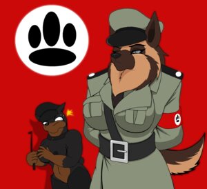 Rating: Questionable Score: 0 Tags: anthro big_breasts black_nose breasts canid canine canis clothing commander commander_sherpard_(droll3) dobermann domestic_dog droll3 duo e621 female footwear german german_shepherd germany hat headgear headwear herding_dog hi_res legwear lena_(droll3) mammal nazi nipples nude parody pastoral_dog pinscher riding_crop socks tail thigh_highs thigh_socks third_reich whip world_war world_war_2 User: bunchy7s