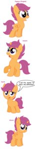 Rating: Safe Score: 0 Tags: absurd_res comic dialogue e621 english_text equid equine feathered_wings feathers female feral friendship_is_magic fur hair hasbro hi_res horn long_image mammal my_little_pony mythological_creature mythological_equine mythology orange_body orange_fur pegasus pupster0071 purple_eyes purple_hair scootaloo_(mlp) simple_background tall_image text unicorn white_background winged_unicorn wings User: bunchy7s