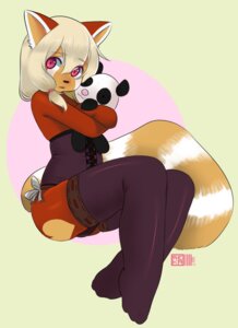 Rating: Questionable Score: 0 Tags: ailurid andy_(furryandy) anthro clothed clothing corset e621 fur fur_markings heart_symbol hi_res legwear lingerie male mammal markings orange_body orange_fur pink_eyes plushie red_panda rekuuhh simple_background solo stockings striped_body striped_fur stripes tail thigh_highs topwear young young_anthro User: bunchy7s