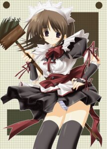 Rating: Explicit Score: 0 Tags: black_legwear blue_panties bonnet bow broom brown_eyes brown_hair dress female maid maid_headdress panties pantyshot ribbon rule34 saba_(sio) striped striped_panties thighhighs underwear zettai_ryouiki User: bunchy7s