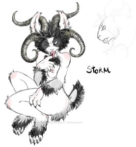 Rating: Explicit Score: 0 Tags: anthro big_horn bovid breasts caprine e621 fangs female horn looking_at_viewer mammal nipples nude one_eye_closed simple_background smokeforears solo teeth tongue tongue_out white_background User: bunchy7s