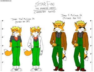 Rating: Safe Score: 0 Tags: a_fox_in_space anthro canid canine duo e621 english_text fox fox_mccloud fredryk_phox hi_res james_mccloud male mammal model_sheet nintendo paintchat simple_background star_fox tail text white_background User: bunchy7s