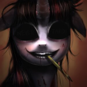 Rating: Questionable Score: 0 Tags: 1:1 2011 black_eyes blood bodily_fluids e621 empty_eyes english_text equid equine female feral friendship_is_magic fur hair hasbro horn insane jcharlesmachiavelli lesson_zero long_hair mammal mouth_hold multicolored_hair my_little_pony mythological_creature mythological_equine mythology nightmare_fuel pencil_(object) purple_body purple_fur purple_hair smile solo soul_devouring_eyes teeth text twilight_sparkle_(mlp) two_tone_hair unicorn User: bunchy7s