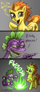 Rating: Safe Score: 0 Tags: amber_eyes anthro breath_powers comic cutie_mark dialogue dragon duo e621 elemental_manipulation english_text equid equine eyes_closed feathered_wings feathers female feral fire fire_breathing fire_manipulation friendship_is_magic fur green_eyes hair hasbro heart_symbol hi_res male mammal multicolored_hair my_little_pony mythological_creature mythological_equine mythological_scalie mythology open_mouth pegasus pluckyninja profanity purple_body purple_scales scales scalie simple_background spike_(mlp) spitfire_(mlp) tail text two_tone_hair wings wonderbolts_(mlp) yellow_body yellow_feathers yellow_fur young young_anthro User: bunchy7s
