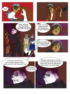 Rating: Questionable Score: 0 Tags: 2013 3:4 abs anthro bear biceps bottomwear canid canine canis clothing comic dialogue domestic_cat domestic_dog e621 english_text fangs felid feline felis fur garret_(rain-yatsu) giant_panda hi_res husky inside kissing male male/male mammal multiple_scenes muscular nordic_sled_dog pants party pecs profanity rain-yatsu rainier_(rain-yatsu) seattle_fur shirt spitz standing teeth text tim_(rain-yatsu) topwear User: bunchy7s