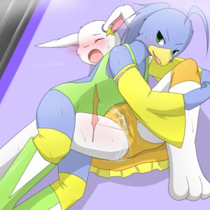 Rating: Explicit Score: 0 Tags: 1:1 alice_(tsubasa1110) anthro avian beak bird blush bodily_fluids camel_toe clothed clothing duo e621 ejaculation eyes_closed female female/female genital_fluids lagomorph leporid mammal open_mouth orgasm rabbit tsubasa1110 vaginal_fluids vaginal_squirting wrestling User: bunchy7s