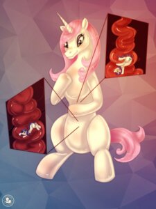 Rating: Questionable Score: 0 Tags: 2014 3:4 blush cutie_mark duo e621 equid equine extreme_size_difference eyeshadow female female/female feral fleur_de_lis_(mlp) friendship_is_magic fur furrypinups_(artist) glistening hair hasbro hi_res horn internal long_hair makeup mammal my_little_pony mythological_creature mythological_equine mythology pink_body pink_fur purple_eyes purple_eyeshadow purple_hair rarity_(mlp) size_difference unicorn vore what white_body white_fur User: bunchy7s