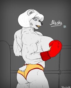 Rating: Questionable Score: 0 Tags: 2012 anthro bear big_breasts blue_eyes boxing boxing_gloves breasts butt clothing e621 female gloves handwear hellbridge mammal masha_(hellbridge) mouthguard muscular muscular_anthro muscular_female polar_bear ring side_boob solo sport ursine User: bunchy7s Rating: Questionable Score: 0 Tags: 2012 anthro bear big_breasts blue_eyes boxing boxing_gloves breasts butt clothing e621 female gloves handwear hellbridge mammal masha_(hellbridge) mouthguard muscular muscular_anthro muscular_female polar_bear ring side_boob solo sport ursine User: bunchy7s