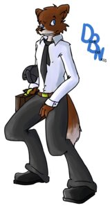 Rating: Safe Score: 0 Tags: accessory anthro belt biped blue_eyes bottomwear briefcase brown_body brown_fur canid canine canis clothed clothing domestic_dog e621 footwear fully_clothed fur male mammal necktie pants shirt shoes simple_background skeeve solo suit tail topwear trouser white_background User: bunchy7s