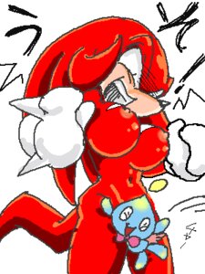 Rating: Questionable Score: 0 Tags: 2005 3:4 anthro breasts chao_(sonic) cheese_the_chao clothing crooked_tail crossgender digital_media_(artwork) duo e621 echidna female gloves handwear knuckles_the_echidna low_res mammal manaita monotreme nipples oekaki sega sonic_the_hedgehog_(series) tail white_clothing white_gloves white_handwear User: bunchy7s