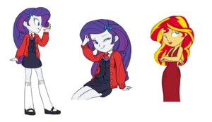 Rating: Safe Score: 0 Tags: carniscorner clothing dress duo e621 equestria_girls equid female grandfathered_content hasbro hi_res human mammal my_little_pony one_eye_closed rarity_(eg) school_uniform smile sunset_shimmer_(eg) uniform wink User: bunchy7s