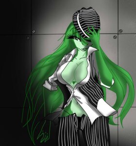 Rating: Safe Score: 0 Tags: anthro arthropod breasts clothed clothing e621 female green_body green_eyes green_hair hair hat headgear headwear insect mafia mantis melody_rose non-mammal_breasts shirt solo suit topwear vest User: bunchy7s