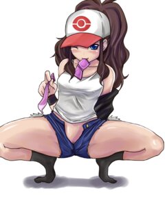 Rating: Questionable Score: 0 Tags: baseball_cap blue_eyes blush breasts condom condom_in_mouth denim_shorts female female_only footwear hat hilda_(pokemon) human human_only nintendo nipple_bulge nipples pokemon pokemon_bw rule34 shorts socks solo squatting undressing unzipped used_condom wink yuutai User: bunchy7s