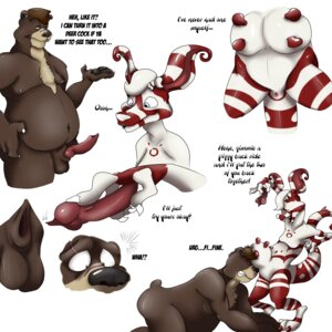Rating: Explicit Score: 0 Tags: 1:1 anthro balls bear belly_udders bovine_teats bovine_udders crux detachable detachable_penis dialogue duo e621 ear_piercing english_text erection genitals hi_res humiliation kanada male male/male mammal mismatched_udders multiple_scenes nude penis piercing scar simple_background smile tail tea_bagging teasing teats text transformation udders yebut User: bunchy7s