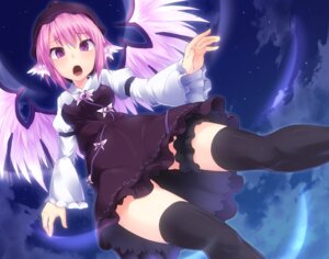 Rating: Safe Score: 0 Tags: absolute_territory accessory animal_humanoid avian avian_humanoid ayagi_daifuku black_clothing black_legwear blush bottomwear breasts clothed clothing cloud dress e621 european_mythology feathered_wings feathers female garter greek_mythology hair harpy hat headgear headwear humanoid legwear long_sleeves looking_at_viewer mystia_lorelei mythological_avian mythological_creature mythology night open_mouth outside pink_hair red_eyes short_hair skirt sky solo star starry_sky thigh_highs touhou upskirt winged_humanoid wings User: bunchy7s