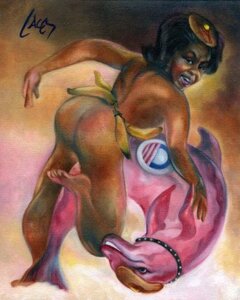 Rating: Explicit Score: 0 Tags: 4:5 ambiguous_gender ambiguous_on_human aquatic banana bestiality cetacean collar dan_lacey dolphin duo e621 female female_on_feral feral food fruit human human_on_feral interspecies low_res mammal michelle_obama oceanic_dolphin painting_(artwork) pancake pink_body plant politics sex toothed_whale traditional_media_(artwork) what User: bunchy7s