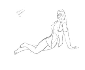 Rating: Questionable Score: 0 Tags: black_and_white bottomless breasts clothed clothing e621 female hair hi_res line_art long_hair monochrome open_clothing open_shirt open_topwear shirt simple_background sketch smile solo topwear unknown_artist white_background User: bunchy7s