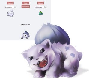 Rating: Safe Score: 0 Tags: alternate_species ambiguous_gender bulbasaur dewgong e621 fakemon feral fusion generation_1_pokemon hybrid jazzycat nintendo pokemon pokemon_(species) pokemon_fusion solo User: bunchy7s