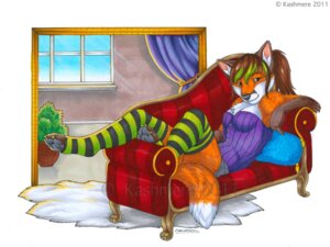 Rating: Safe Score: 0 Tags: 2010 4_toes anthro biped brown_body brown_eyes brown_fur brown_hair canid canine chest_tuft clothed clothing dipstick_tail e621 feet female footwear fox fur furniture green_hair hair hindpaw kashmere legwear looking_at_viewer lying mammal markings multicolored_body multicolored_fur multicolored_hair on_back orange_body orange_fur pattern_clothing pattern_footwear pattern_legwear pawpads paws pinup pose socks sofa solo striped_clothing striped_footwear striped_legwear stripes tail tail_markings toes tuft two_tone_hair white_body white_fur User: bunchy7s