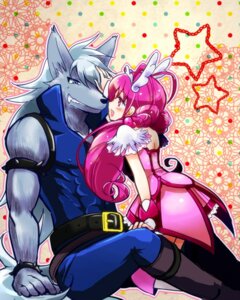 Rating: Safe Score: 0 Tags: abstract_background anthro armband belt blue_eyes blush bodily_fluids boots bracelet canid canine canis clothing crown dress duo e621 ectoplasm_(pisces21) female footwear hair headgear jacket jewelry kneeling long_hair male mammal muscular pink_eyes pink_hair pretty_cure romantic romantic_couple shoes simple_background sitting smile smile_pretty_cure spiked_bracelet spikes sweat sweatdrop tail teeth tiara topwear white_hair wolf wolfrun wristband User: bunchy7s